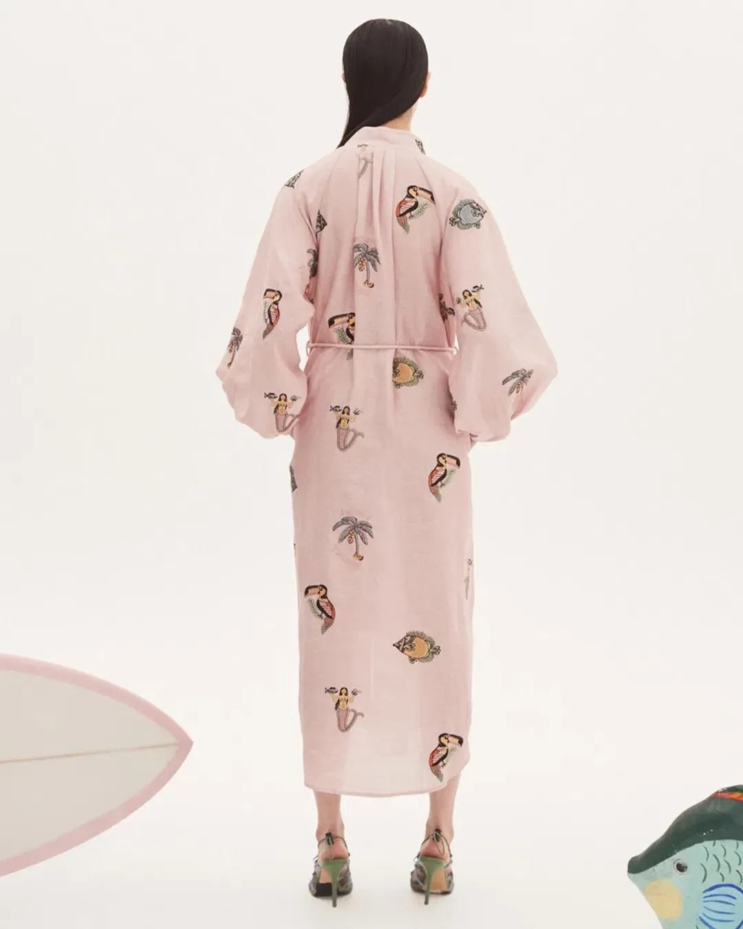 Alemais Vacay Mermaid Shirtdress Pink Size AU 10  for rent on The Volte - main image