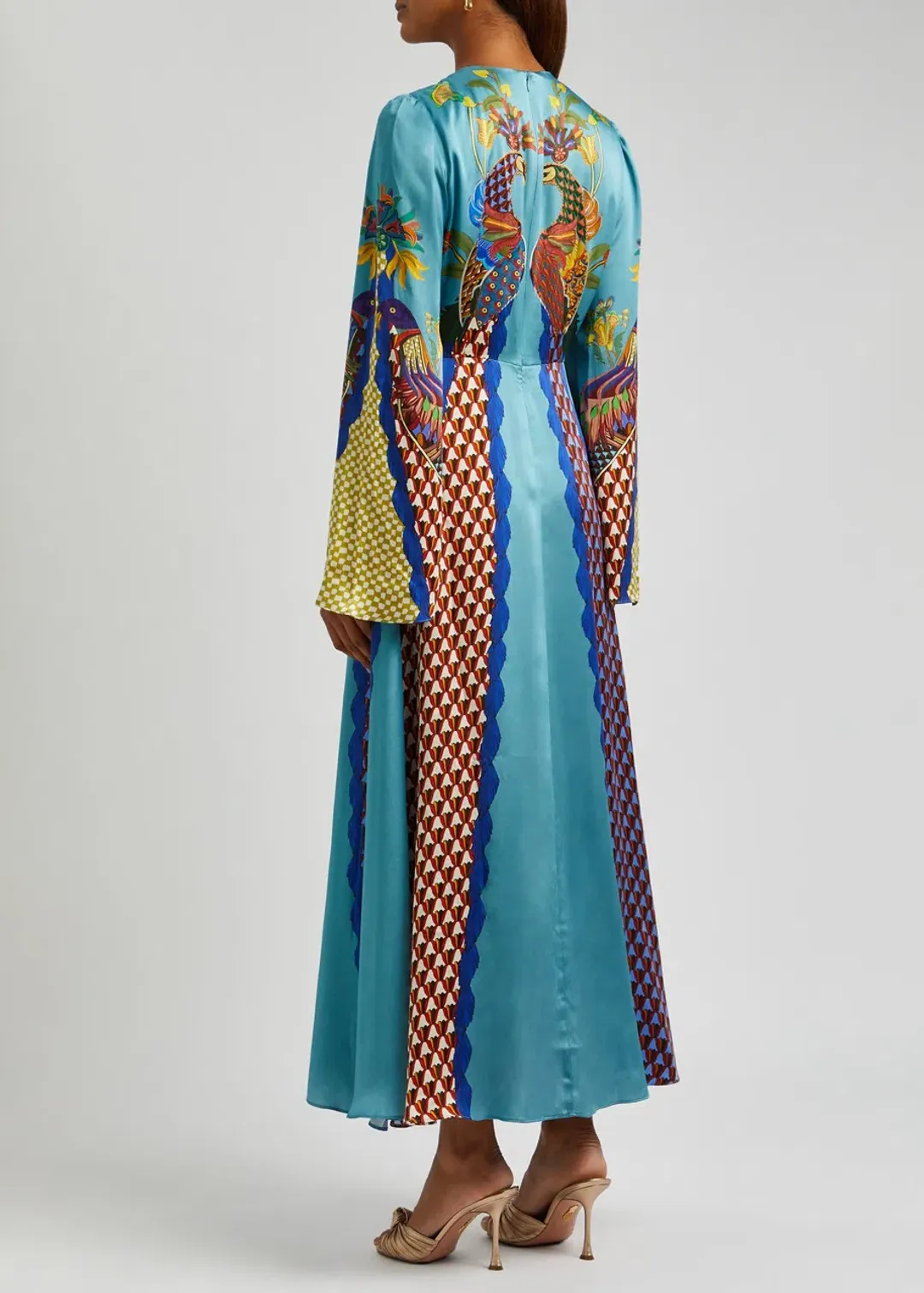 ALEMAIS Gilly Flare Sleeve Dress Multi Size AU 10 for rent on The Volte - main image