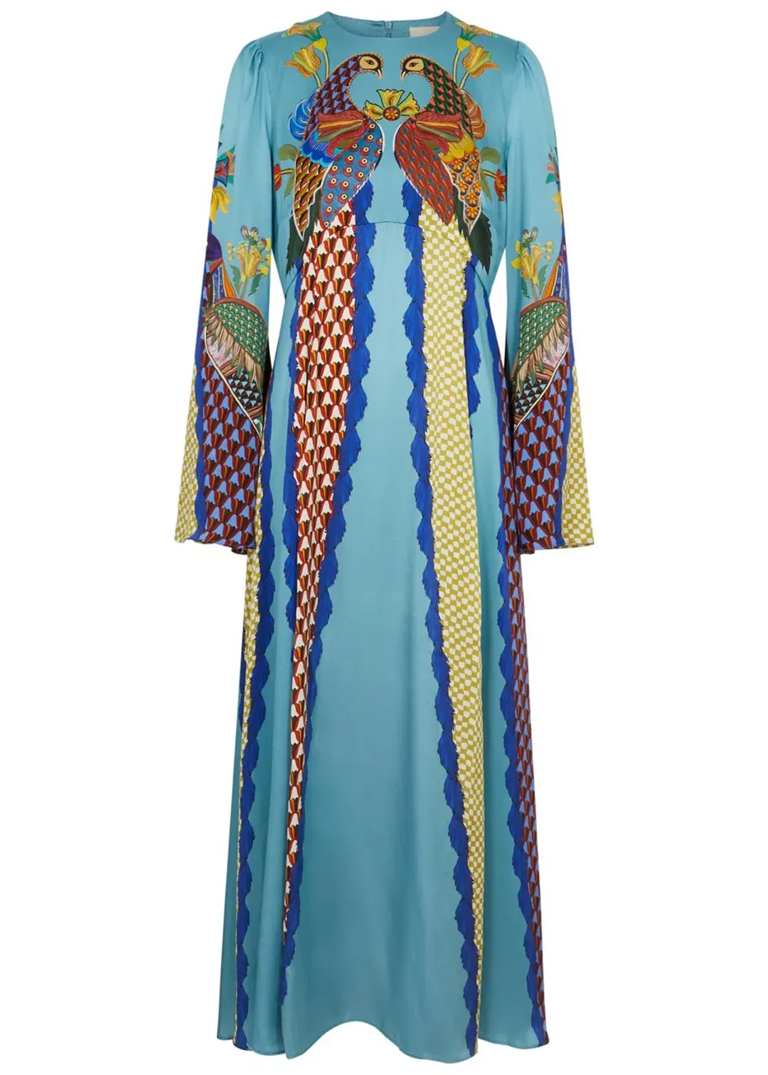 ALEMAIS Gilly Flare Sleeve Dress Multi Size AU 10 for rent on The Volte - main image