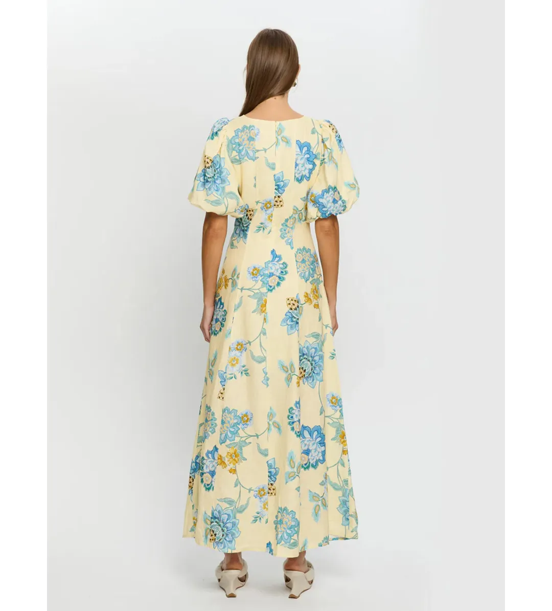 Kivari Giselle Cut Out Maxi Dress Floral Size AU 14 for rent on The Volte - main image