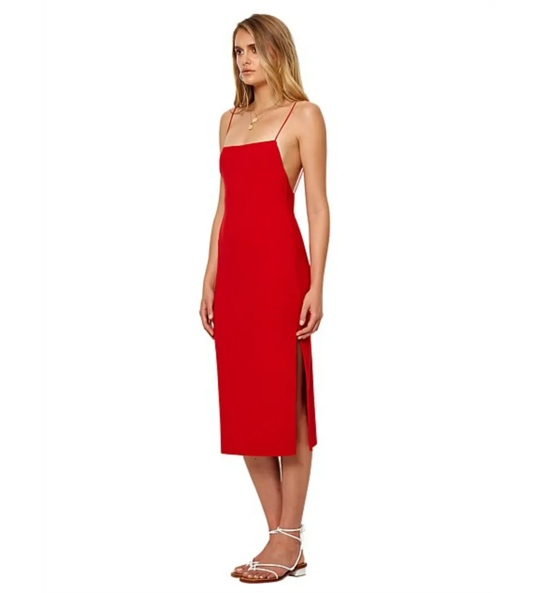 Bec & Bridge Marvellous Midi Dress Red Size AU 6  for rent on The Volte - main image