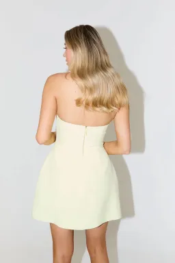 Odd Muse The Ultimate Muse Structured Mini Dress Lime Cream Size S / AU 8 for rent on The Volte - image 3