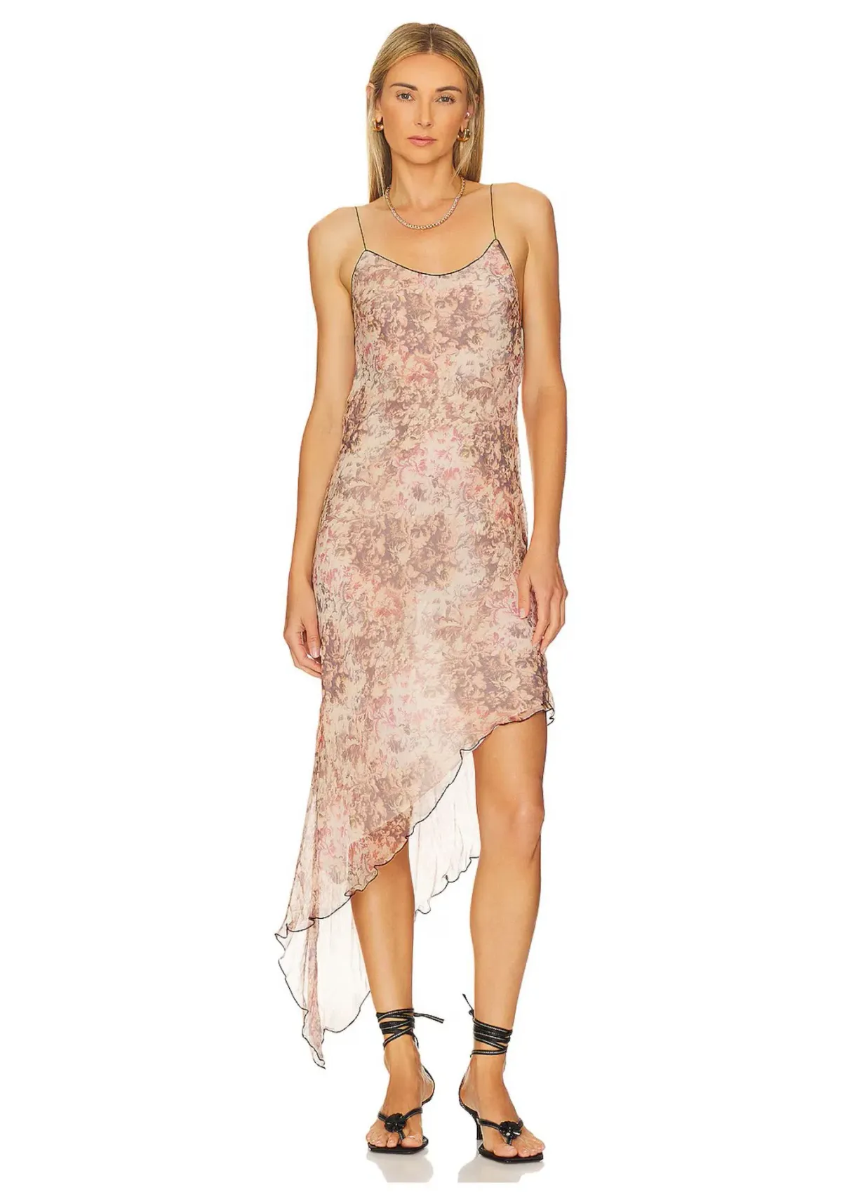Bec & Bridge Florentine Asym Midi Dress Floral Versailles Size 10 for rent on The Volte - main image