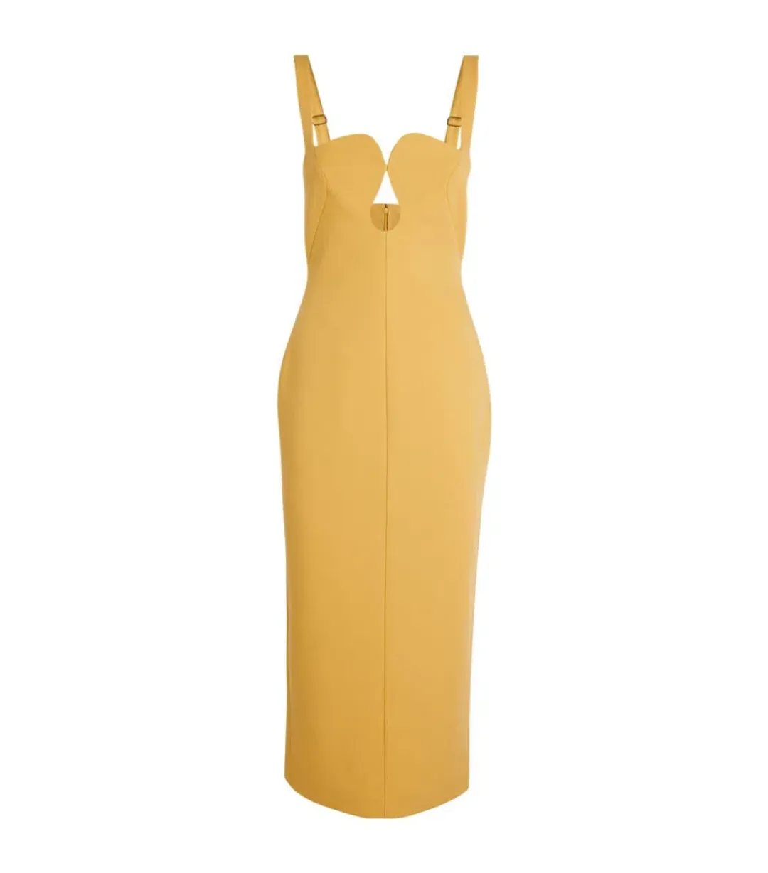 Camilla & Marc Brixton Midi Dress Mustard Yellow Size 8 for rent on The Volte - main image