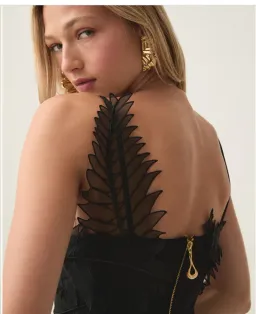 Aje Daisy Knit Maxi Dress in Black Size 8 for rent on The Volte - image 5