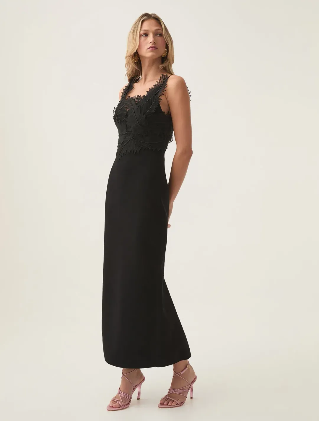 Aje Daisy Knit Maxi Dress in Black Size 8 for rent on The Volte - main image