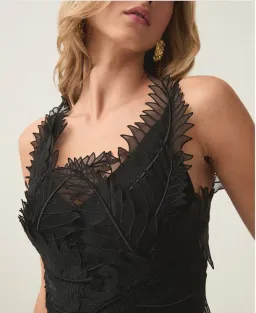 Aje Daisy Knit Maxi Dress in Black Size 8 for rent on The Volte - image 2