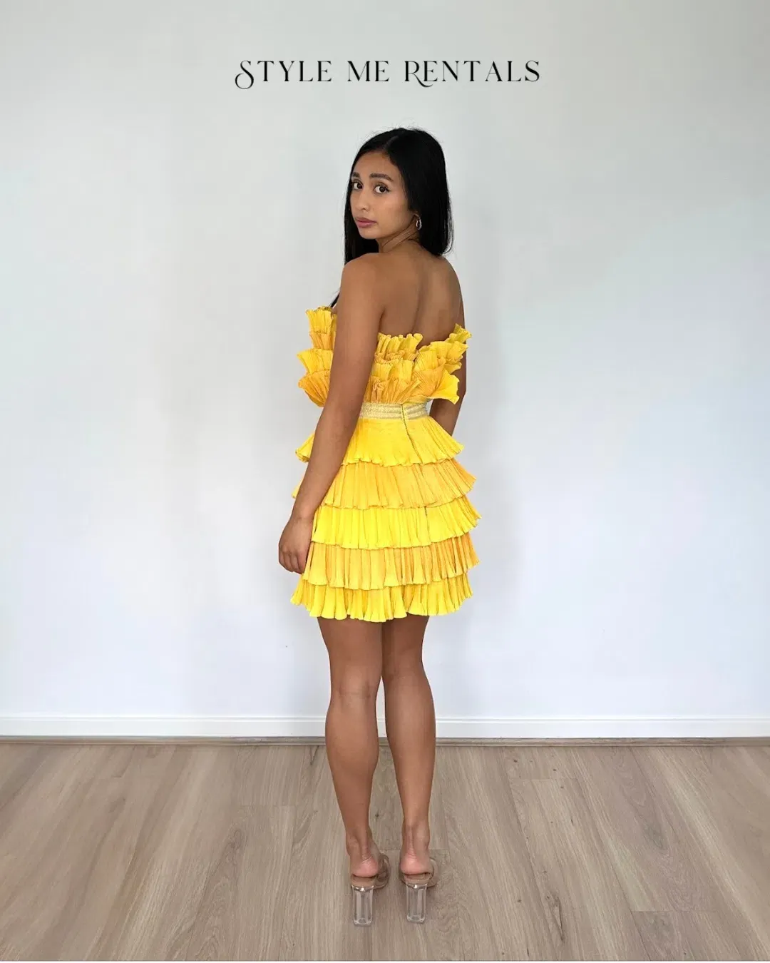 Eliya the Label Josephine Mini Dress Yellow Size XS for rent on The Volte - main image