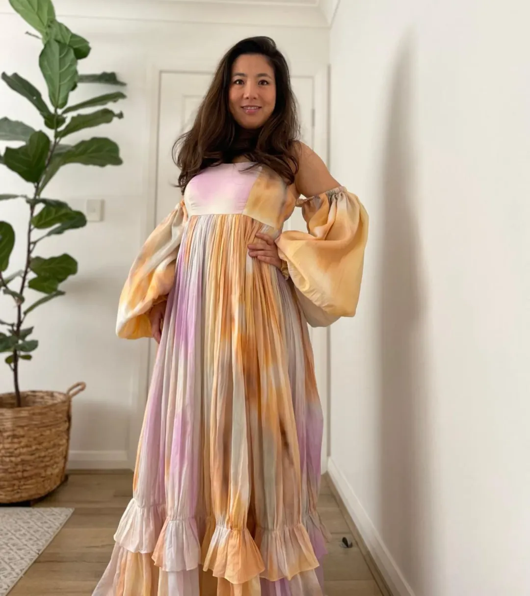 Rooh Collective Poppy Rainbow Maxi Dress Multi Size AU 12  for rent on The Volte - main image