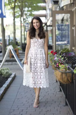 Self-portrait Azalea Guipure Lace Dress White Size AU 8 for rent on The Volte - image 3