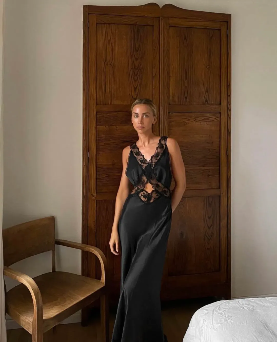 Sir The Label Aries Cut Out Gown in Black Size 1 / AU 8 for rent on The Volte - main image