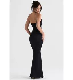 House of CB Olivette Satin Corset Maxi Dress Black Size AU 10 for rent on The Volte - image 4