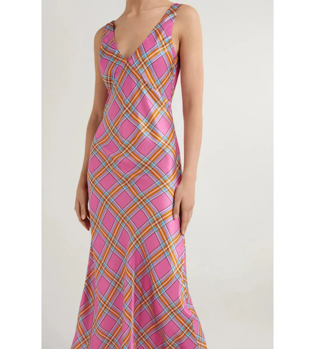 Steele Eadie Dress Pink Check Size AU 10 for rent on The Volte - main image