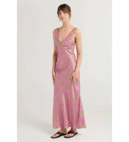 Steele Eadie Dress Pink Check Size AU 10 for rent on The Volte - image 3
