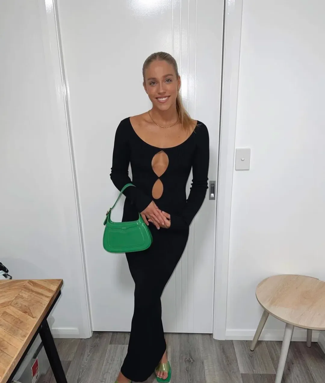 Sir the Label Petit Palace Midi Dress Black Size 1 / AU 8 for rent on The Volte - main image
