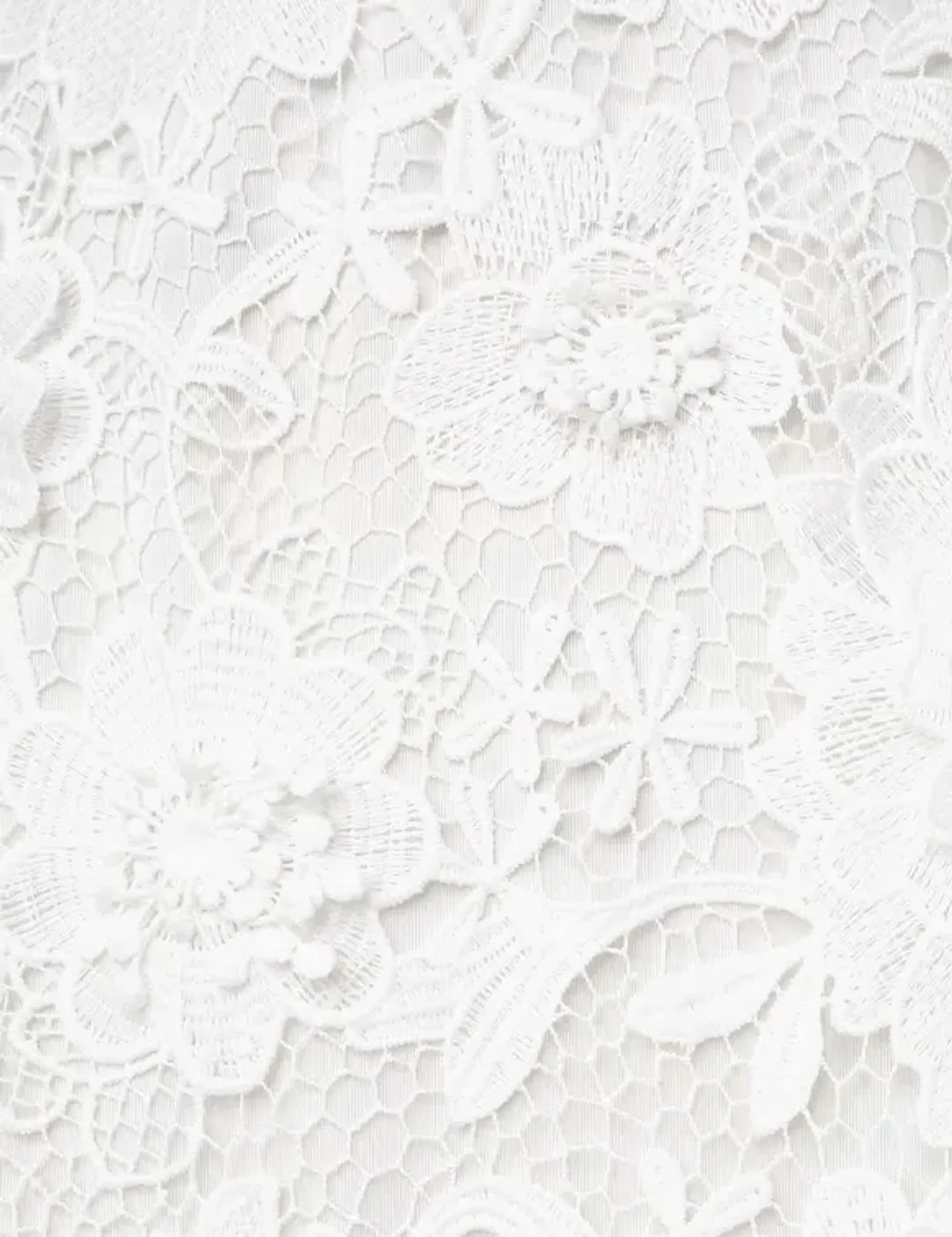 Zimmermann The Halliday Lace Flower Midi Dress in Ivory Size 1 / AU 10 for rent on The Volte - main image