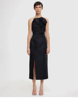 Acler Webster Midi Dress Black Metallic Size 8 for rent on The Volte - image 5