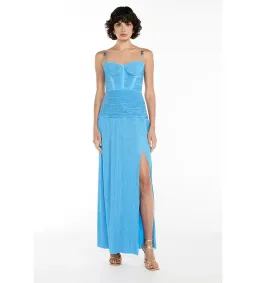 Manning Cartell Double Time Pleat Dress Cerulean Blue Size 10 for rent on The Volte - image 1