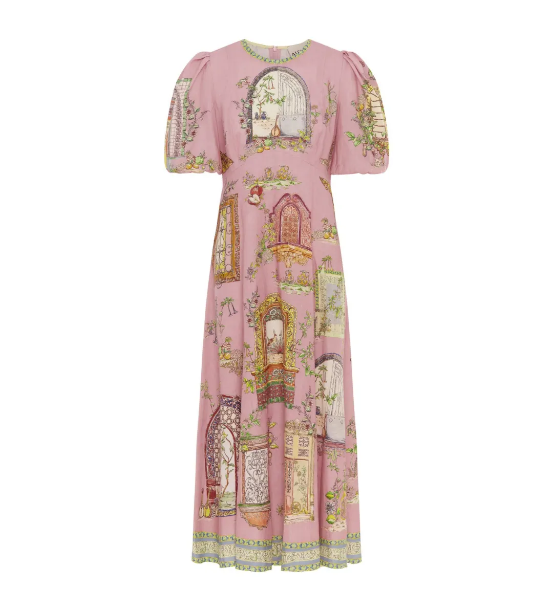 Alémais Monte Midi Dress Pink  Size 16 for rent on The Volte - main image