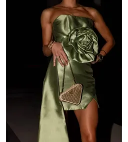 Jafrie By R Nebula Mini Dress Moss Green Size AU 6  for rent on The Volte - image 3