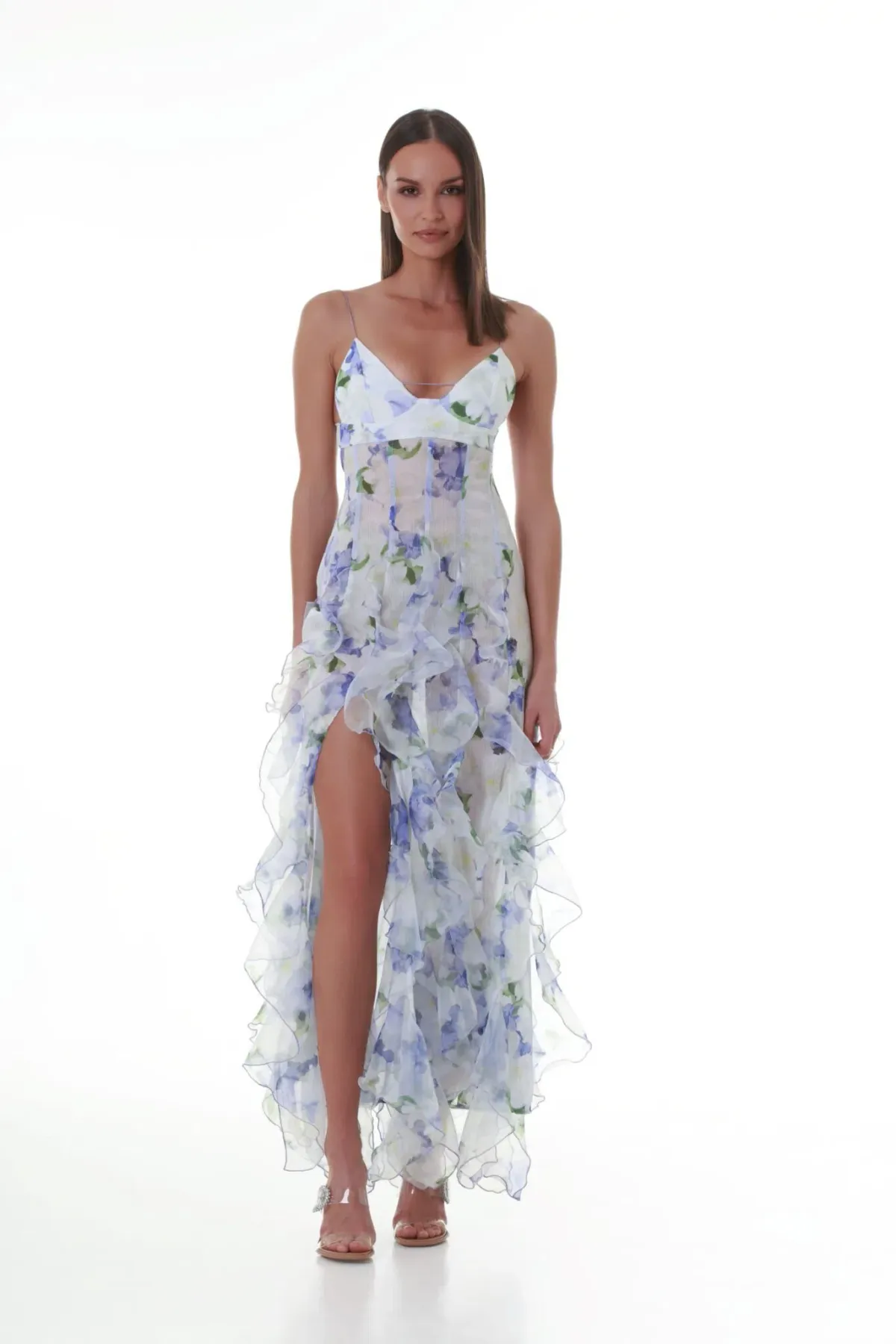 Menti Iris flower Maxi Dress Floral Size AU 6 for rent on The Volte - main image