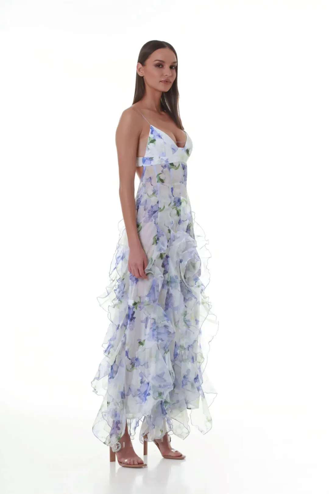 Menti Iris flower Maxi Dress Floral Size AU 6 for rent on The Volte - main image