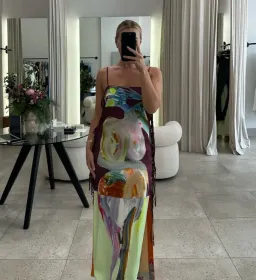 Alemais Jedda Side Tie Maxi Dress Multi Size 6  for rent on The Volte - image 5