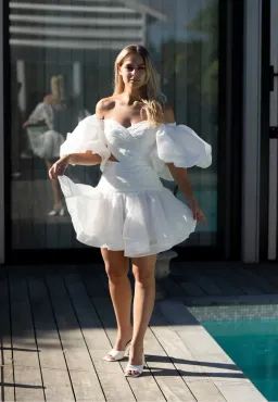 Aje Myriad Cut Out Mini Dress Ivory Size 10 for rent on The Volte - image 1