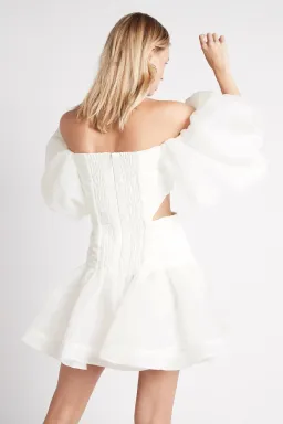 Aje Myriad Cut Out Mini Dress Ivory Size 10 for rent on The Volte - image 3