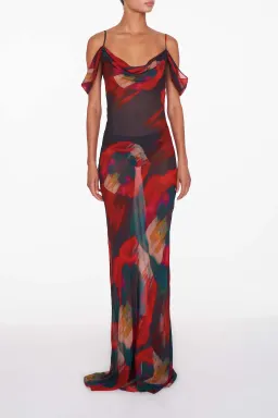 RAT & BOA Adriana Dress Abstract Floral Size 4 for rent on The Volte - image 2