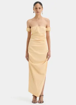 Sir the Label Carmen Draped Gown Light Peach Size 6 for rent on The Volte - image 1