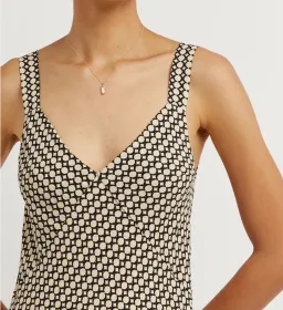 Dissh Marlow Beige Geo Midi Slip Dress for rent on The Volte - image 2