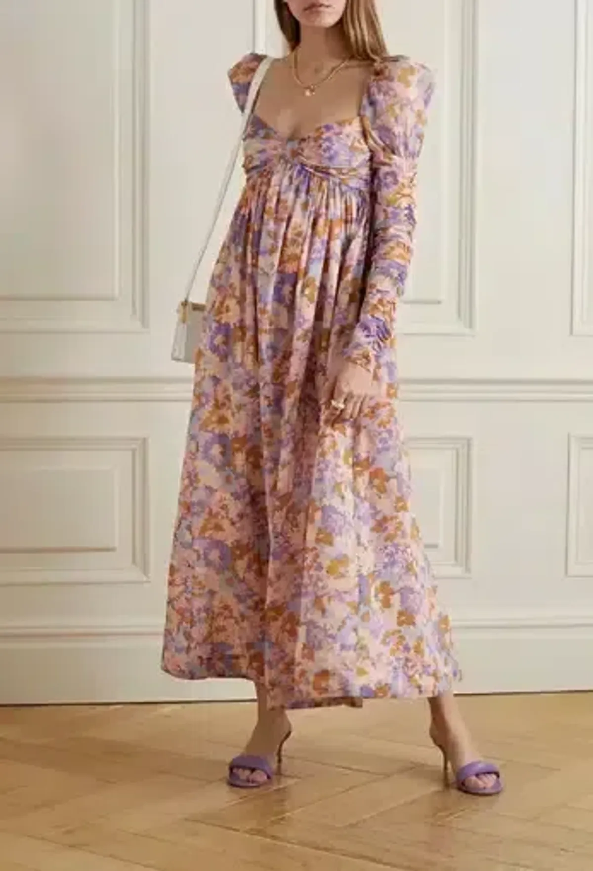 Zimmermann Violet Twist Front Midi Size 2 for rent on The Volte - main image