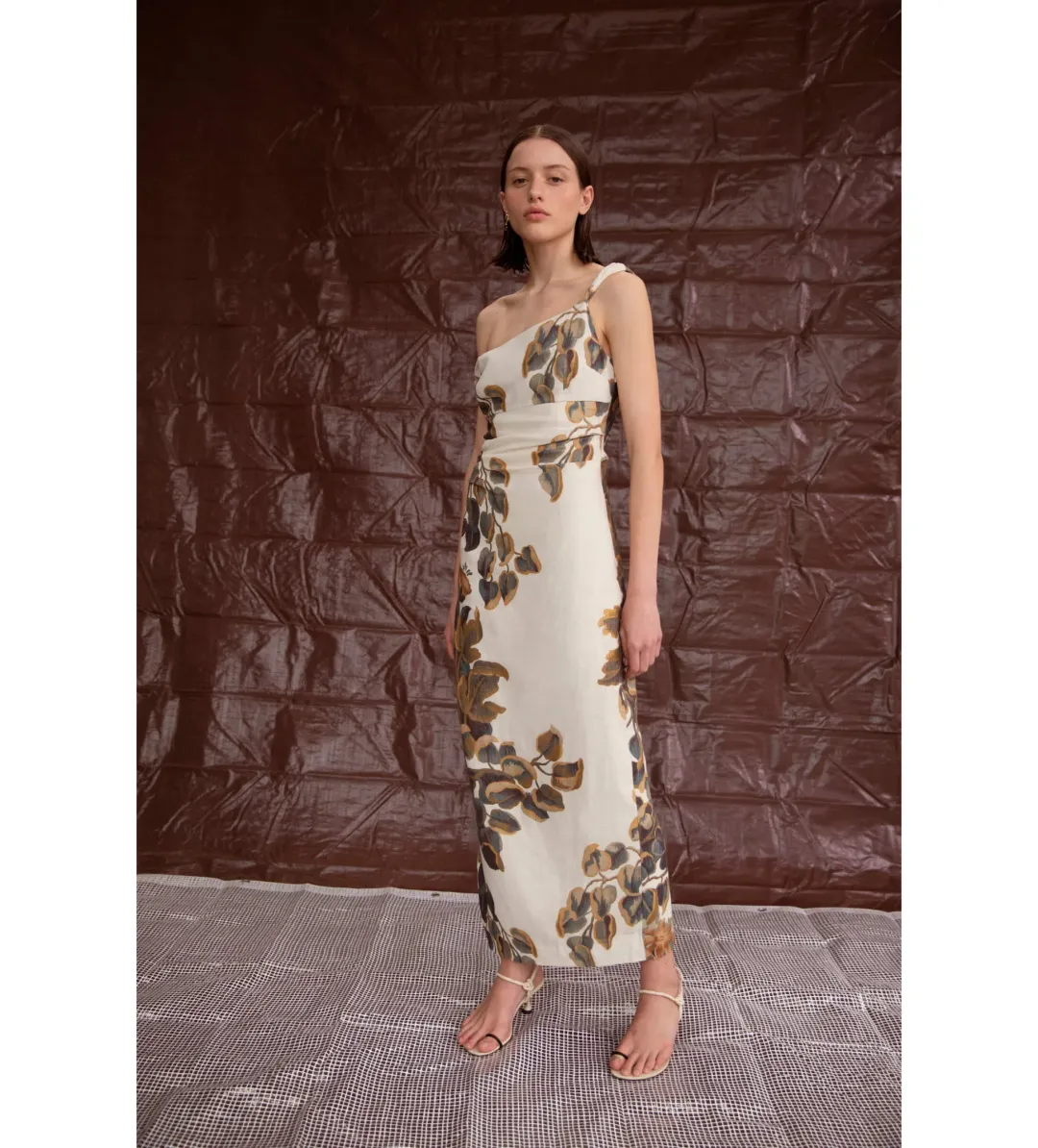 Sir The Label Evalita Twist Midi Dress Pine Valley Size 10 for rent on The Volte - main image