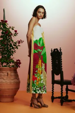 Alemais Tiger Slip Midi Dress Print Size 12 for rent on The Volte - image 4