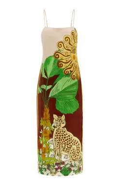 Alemais Tiger Slip Midi Dress Print Size 12 for rent on The Volte - image 5