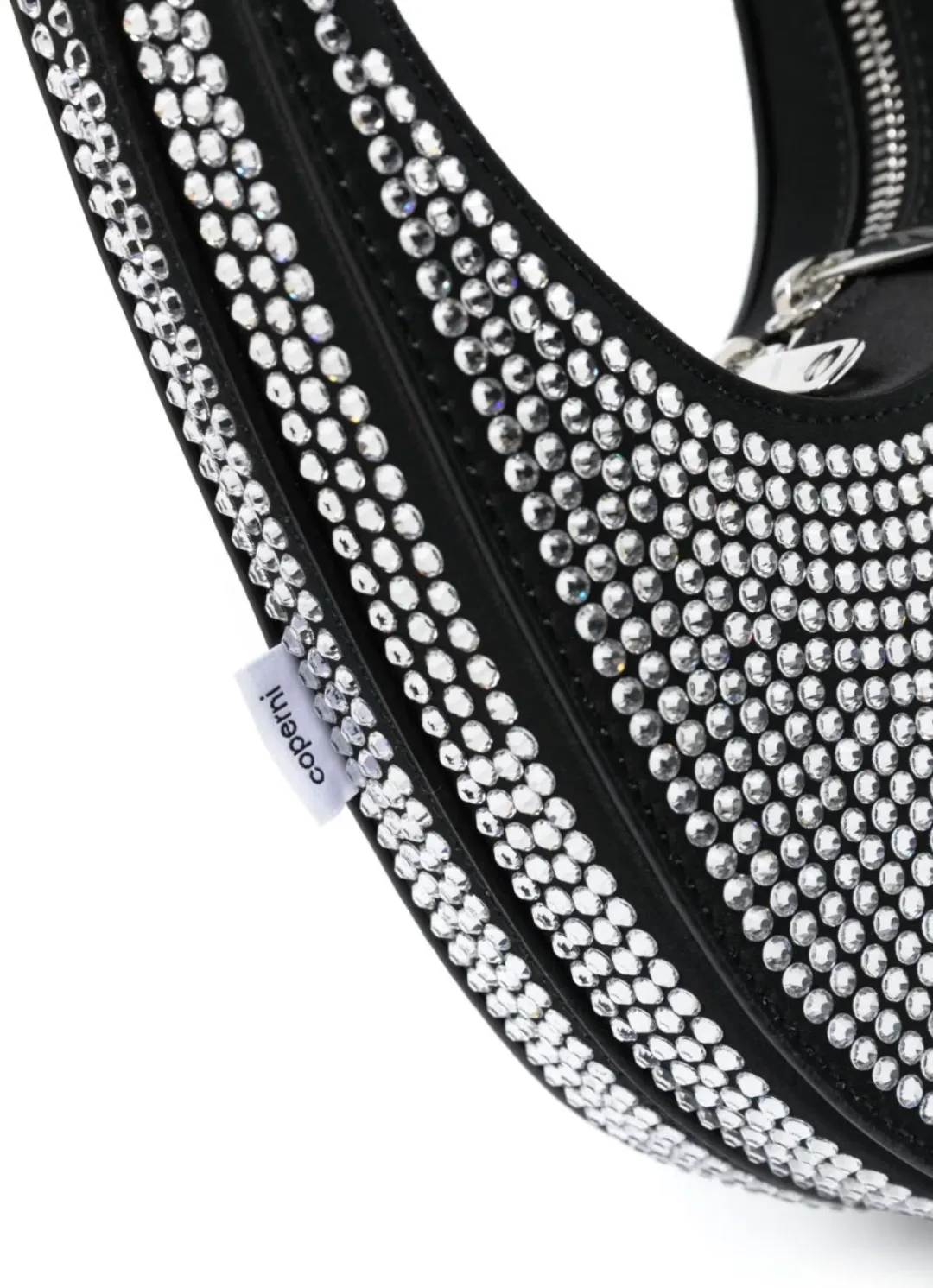 Coperni Crystal Embellished Mini Swipe Bag Black for rent on The Volte - main image