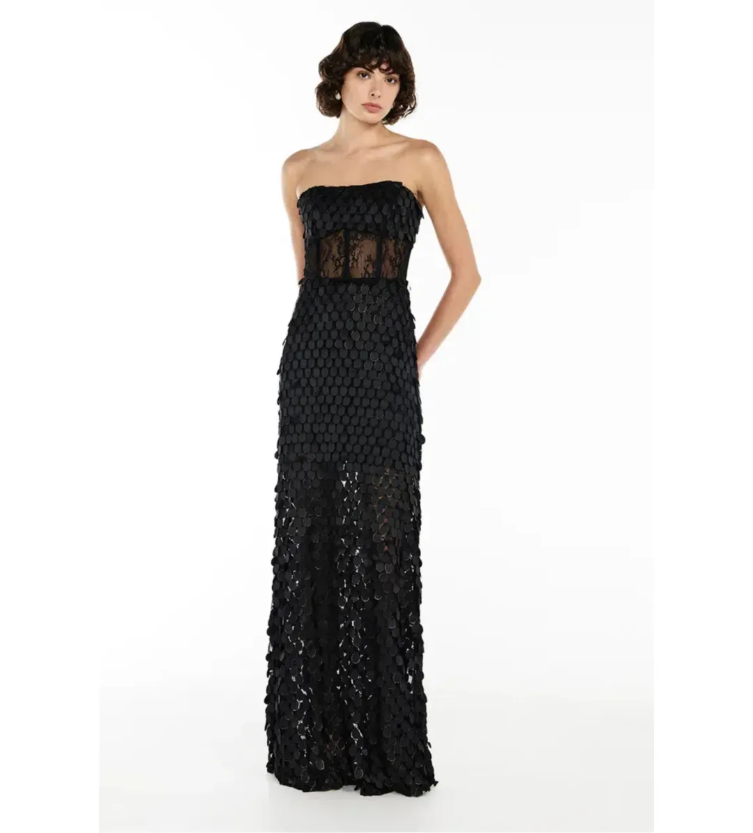 Manning Cartell Supreme Extreme Strapless Gown Black Size AU 6 for rent on The Volte - main image