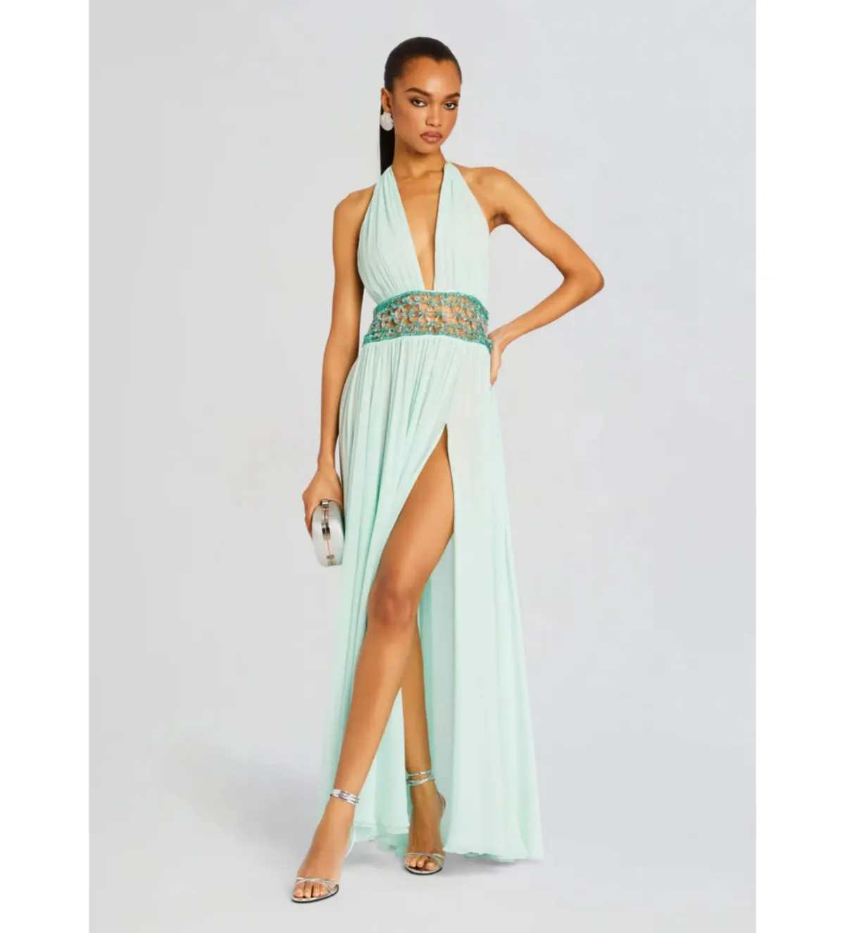 Retrofete Allete Embellished Dress Miami Mint Size AU 4 for rent on The Volte - main image