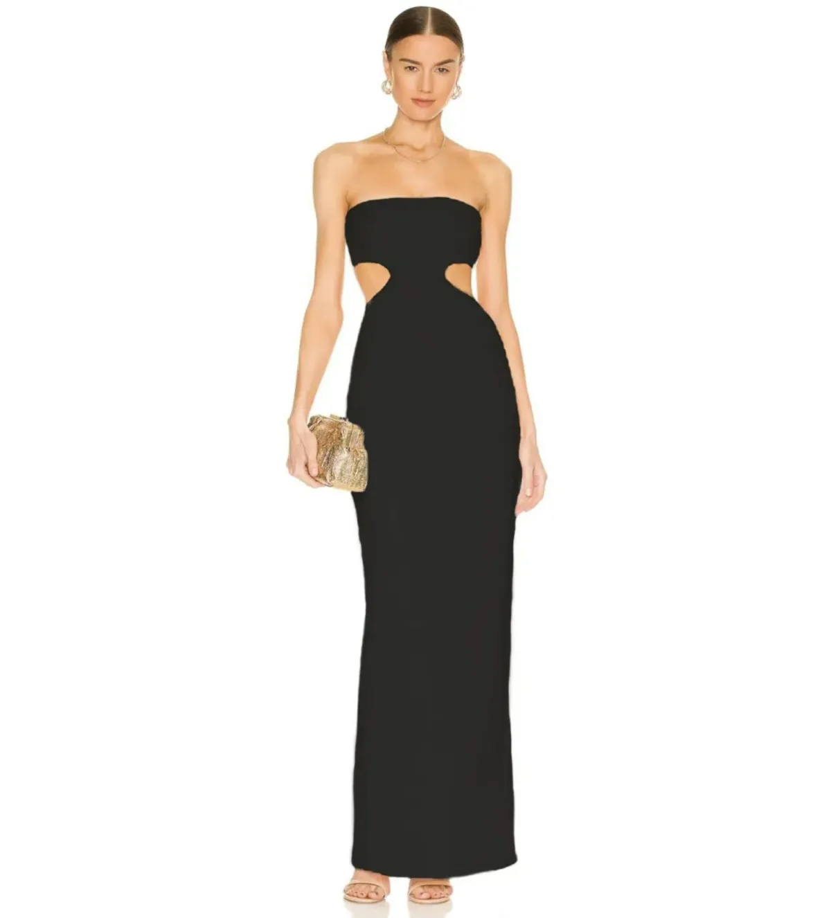 Natalie Rolt Carmen Gown Black Size AU 10 for rent on The Volte - main image