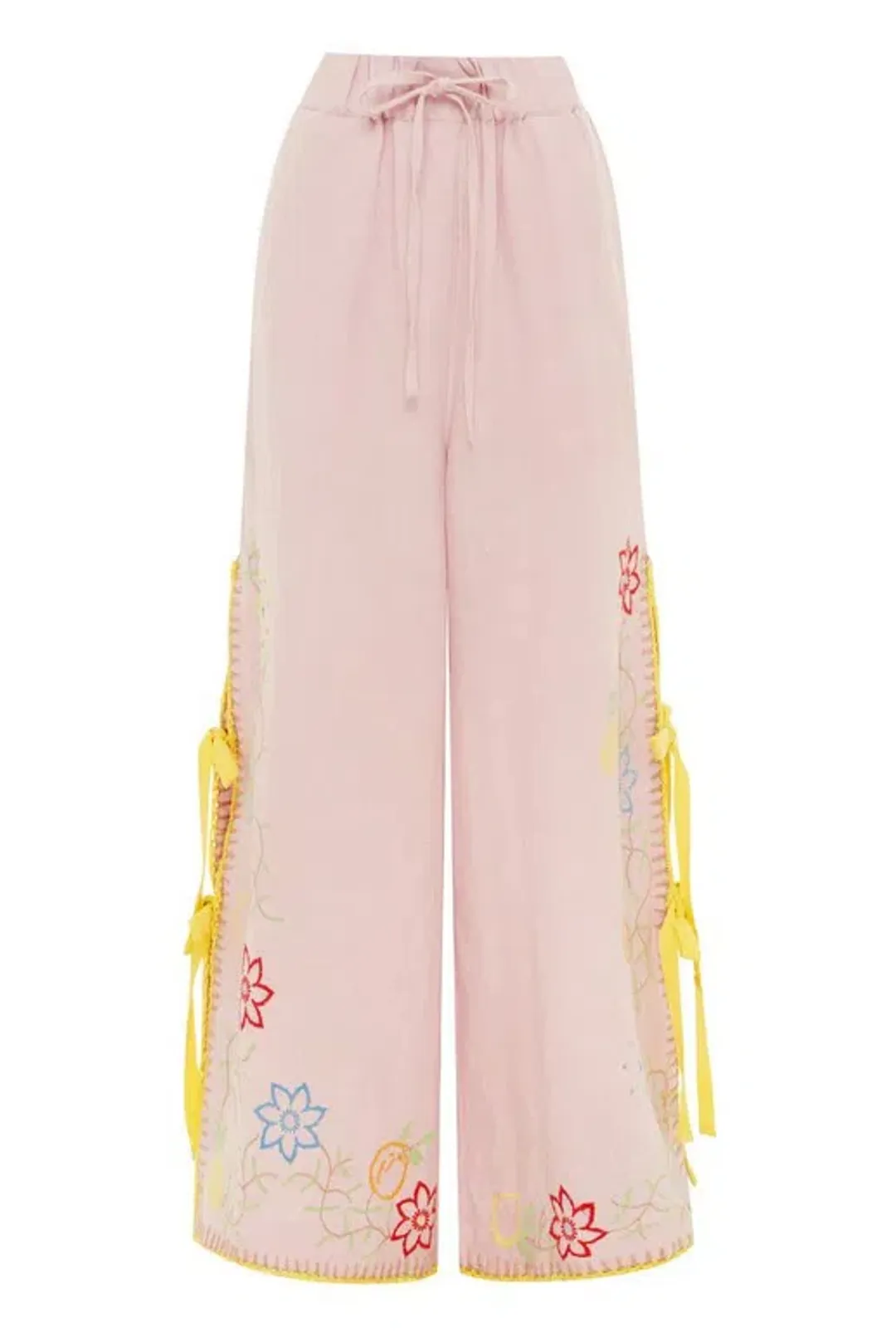 Alémais Olivia Embroidered Pant and Top Pink Size AU 16 for rent on The Volte - main image