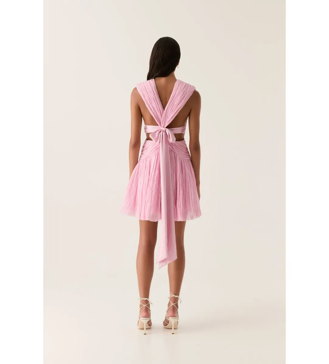 Aje Escapist Mini Dress Flash Pink Size AU 10 for rent on The Volte - main image