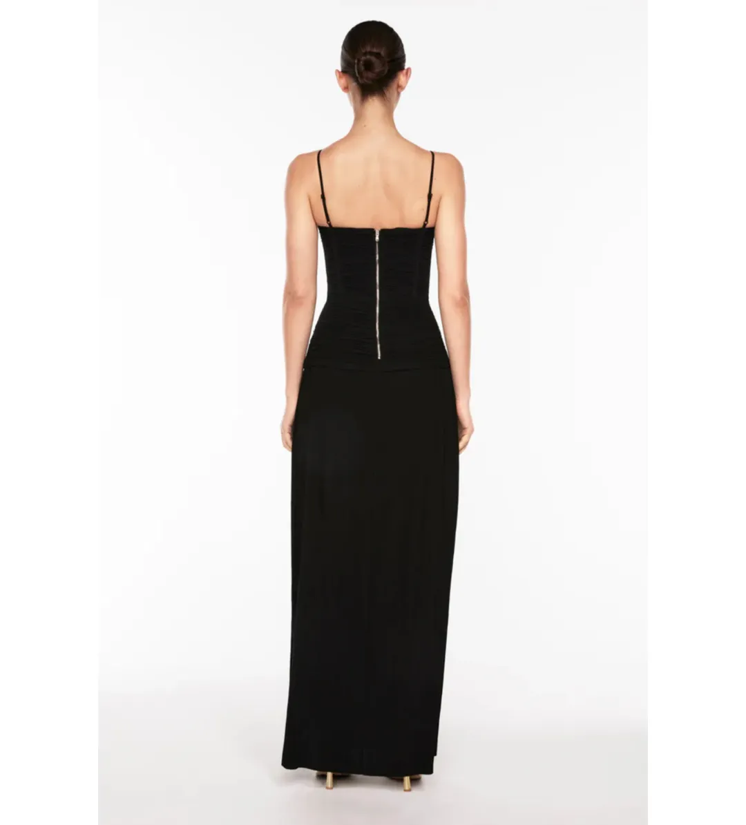 Manning Cartell Double Time Pleat Dress Black Size AU 10 for rent on The Volte - main image