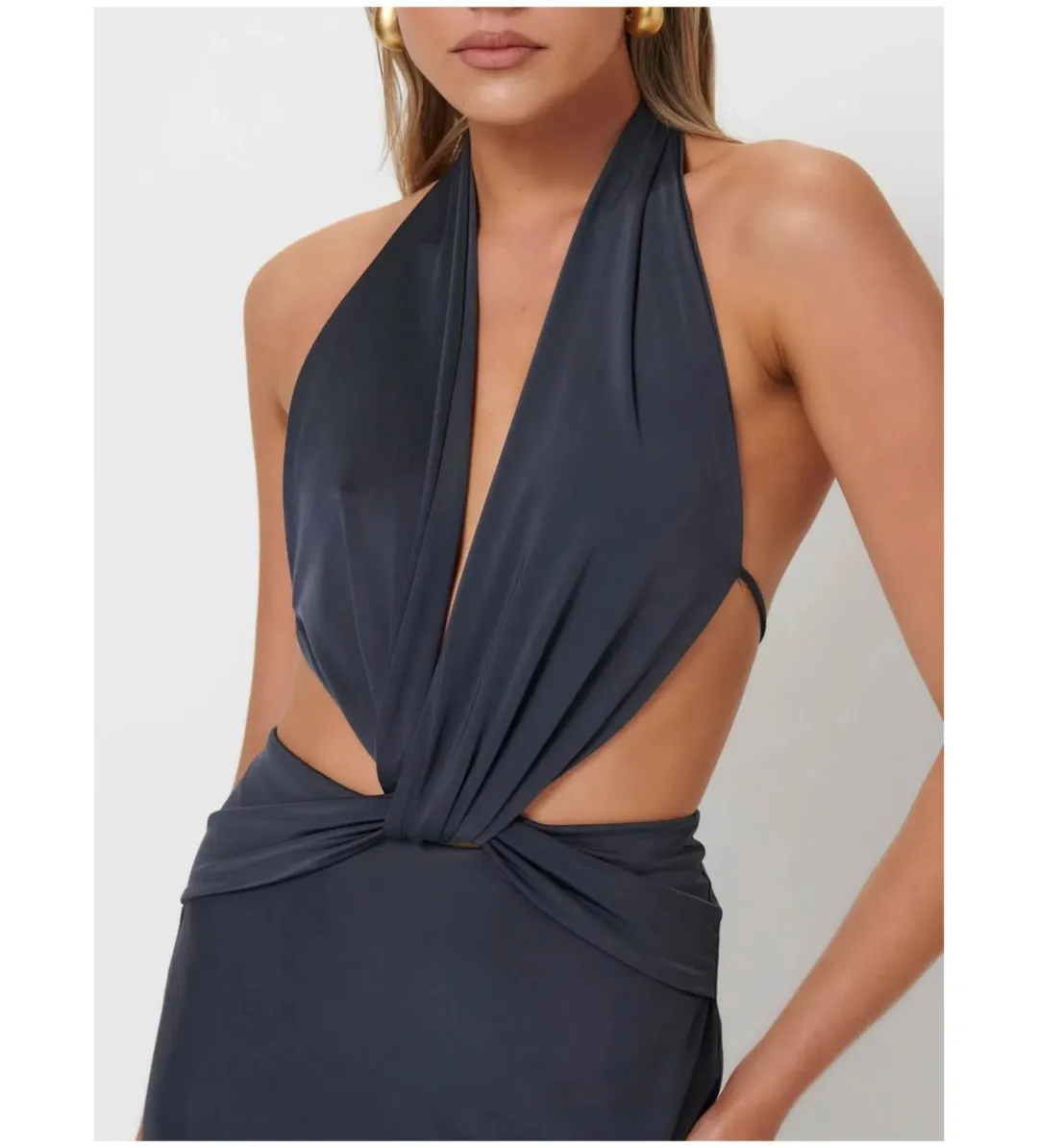 Effie Kats Harper Gown in Thunder Size M / AU 10 for rent on The Volte - main image