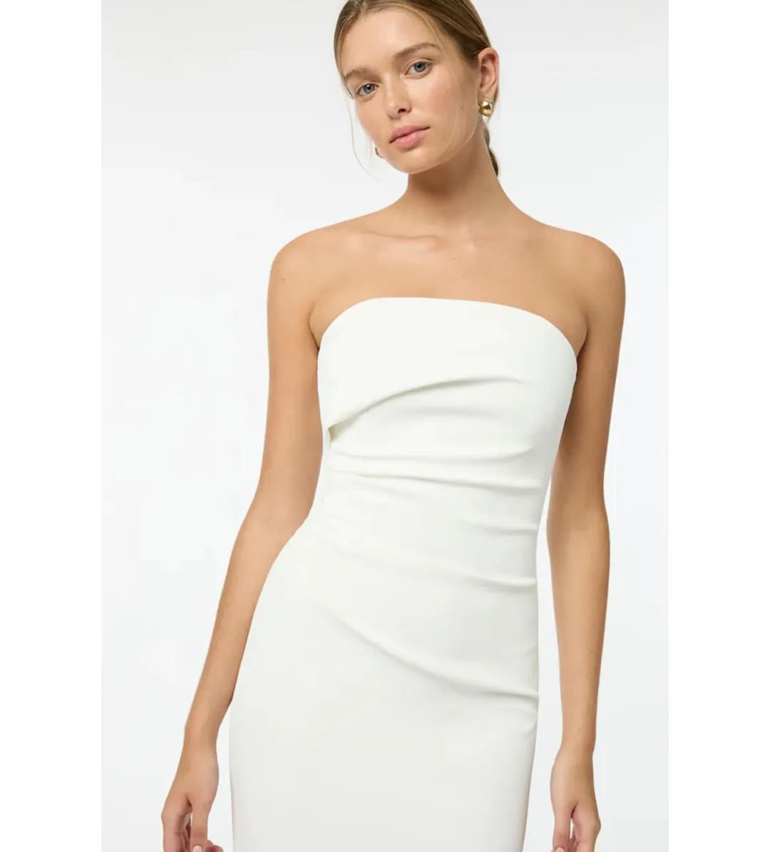 Manning Cartell Fast Forward Strapless Maxi Dress White Size AU 10 for rent on The Volte - main image