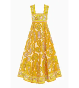 Alemais Diana Summer Dress Yellow Floral Size AU 8 for rent on The Volte - image 6