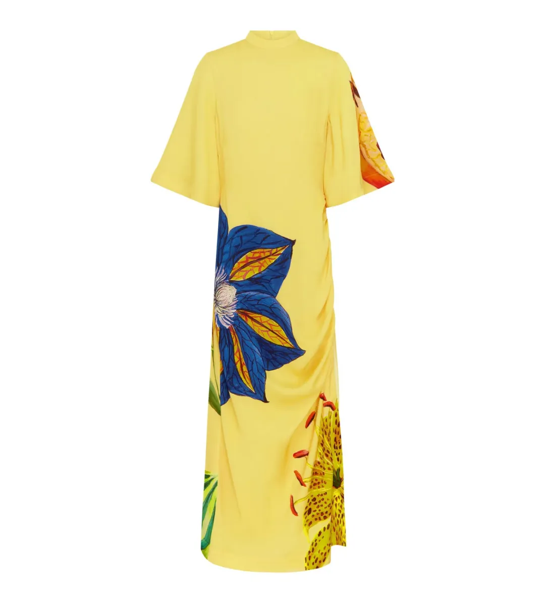 Alémais Dahlia Midi Dress Yellow/Floral Size 16 for rent on The Volte - main image
