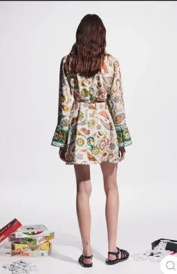 Alemais Arcade Mini Dress. Green. Size 10 for rent on The Volte - image 2