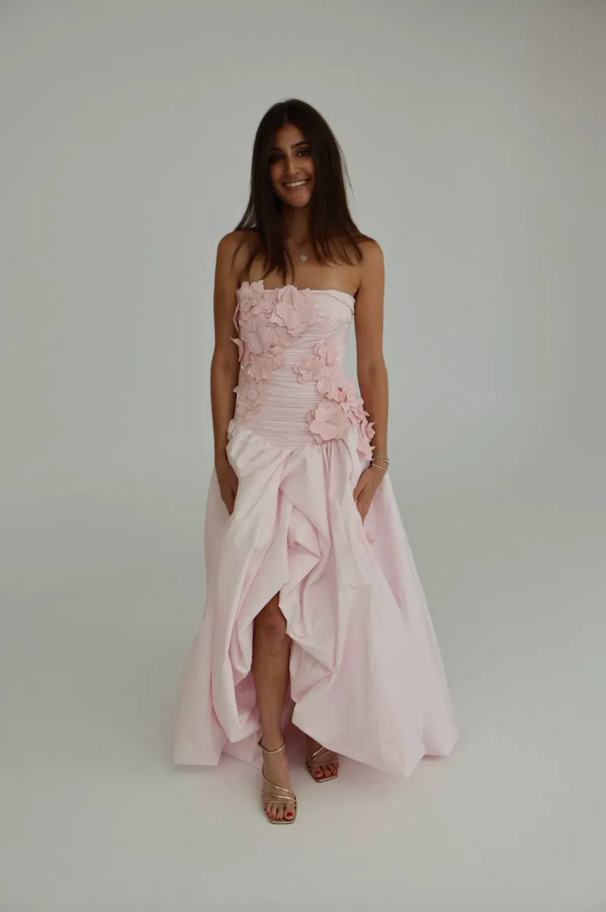 Splendour Flower Gown Pastel Pink Size 10 for rent on The Volte - main image