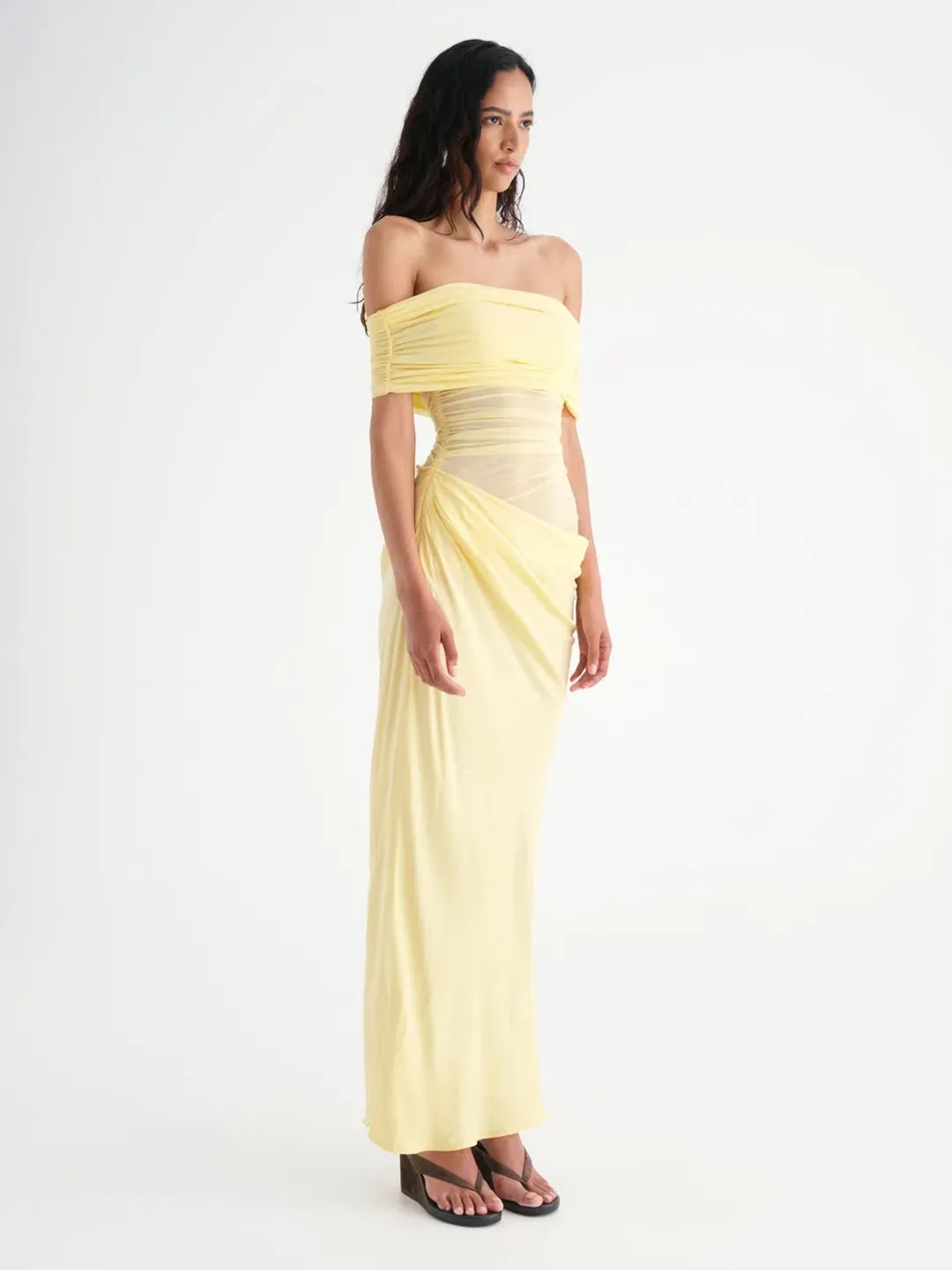 Benni Nico Off Shoulder Maxi Dress Size 10 for rent on The Volte - main image